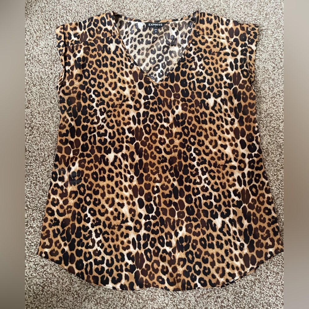 Express leopard blouse